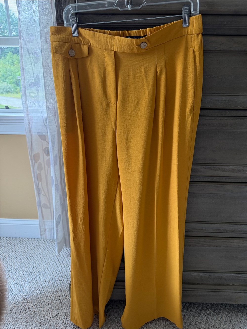 Jules & Leopold Mustard Wide-Leg Pants